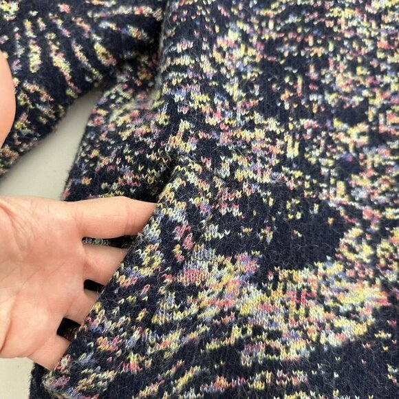 Wool Coatigan Intarsia Jeweled Buttons Cardigan Sweater Size US 2XL - Picture 8 of 16